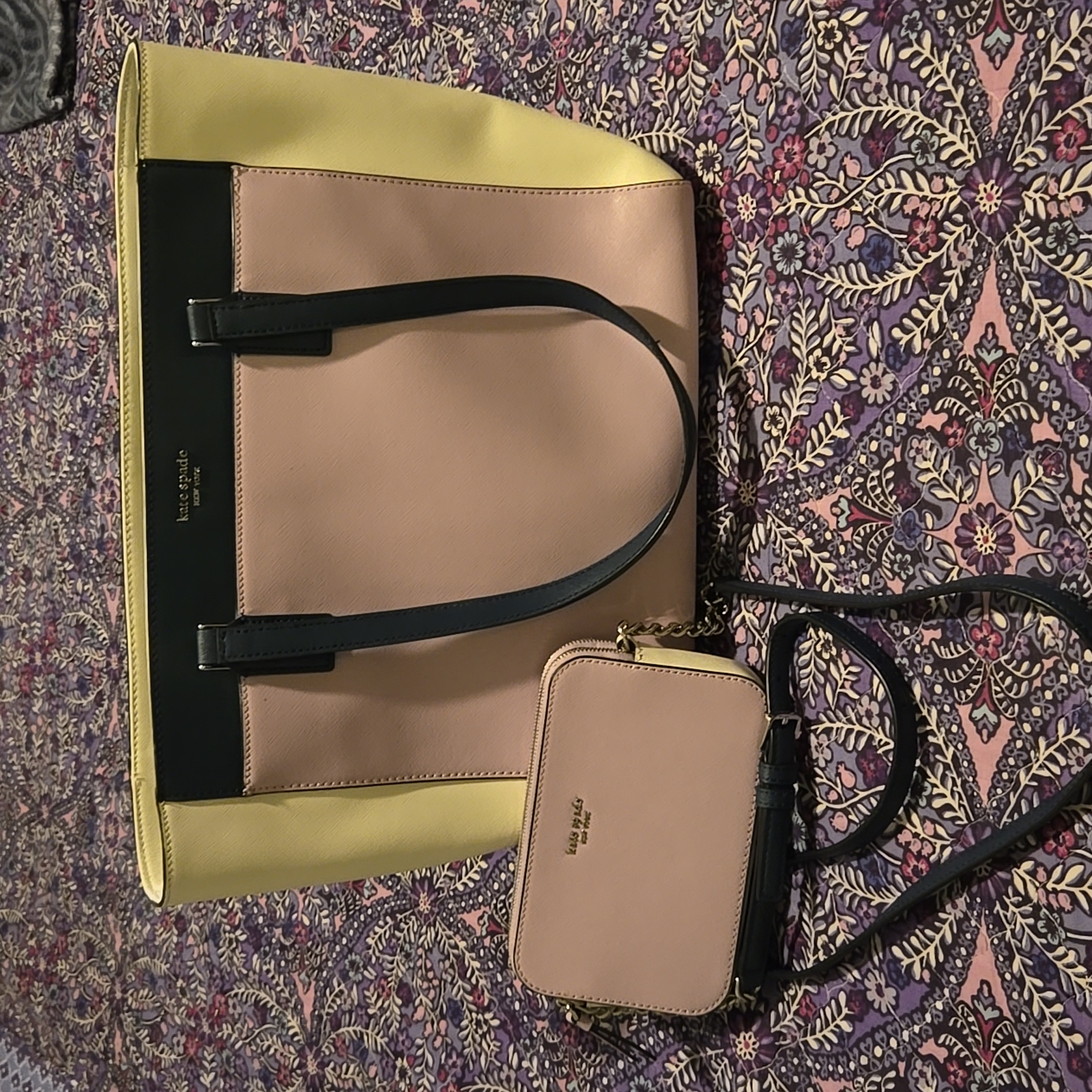 Kate Spade Cameron Saffiano Leather Laptop Tote With Matching Crossbody.